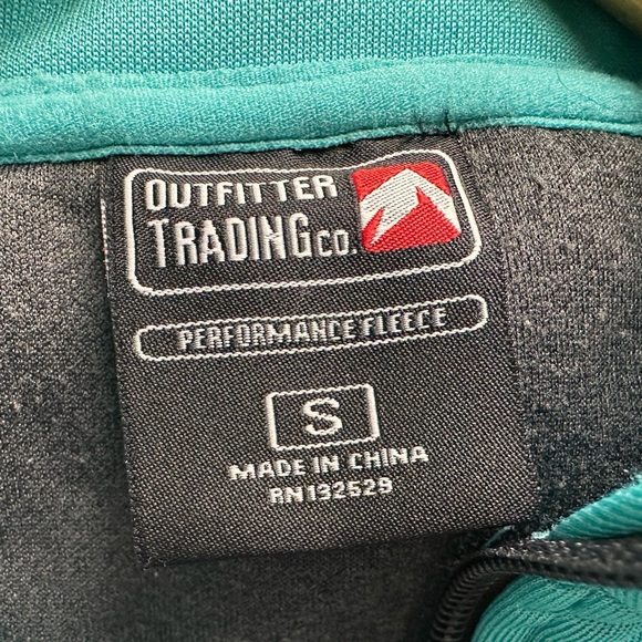 Women's Teal and Black Quarter-Zip Sweatshirt - Picture 9 of 12